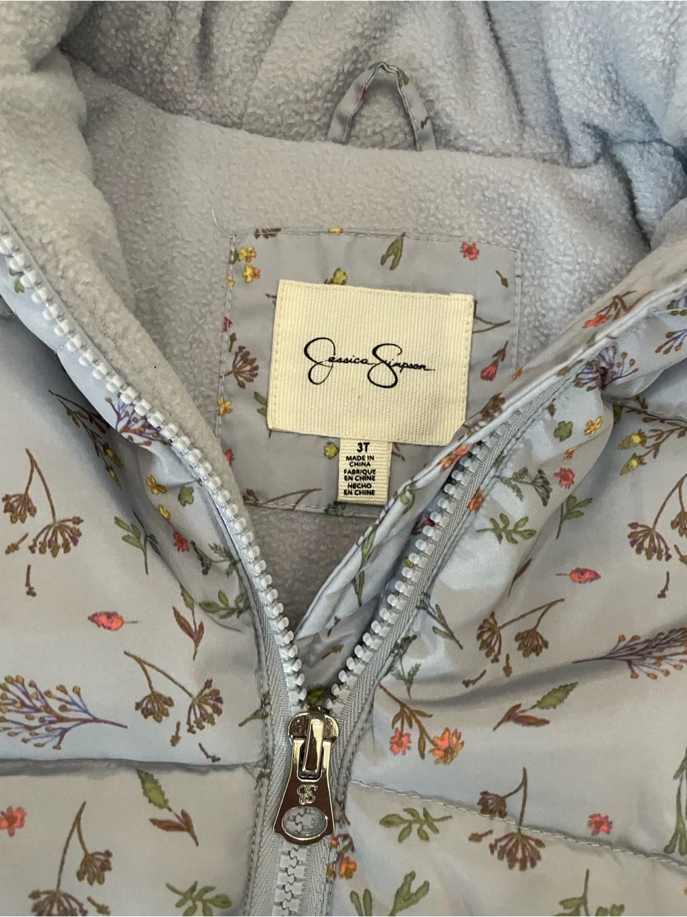 NWOT Jessica Simpson floral winter coat girl 3T